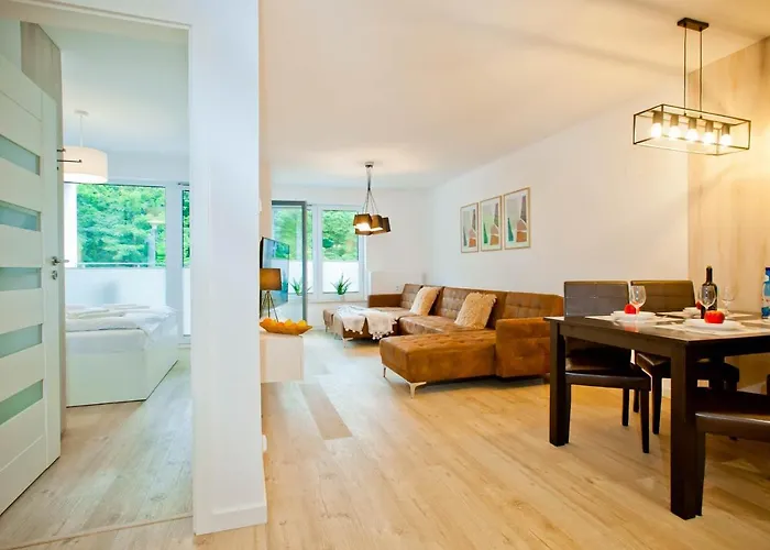 Апартаменты Porty B103 Nadmorskie Tarasy Pool Sauna Parking Колобжег